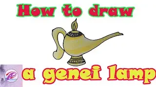 How to draw a genie lamp step by step.