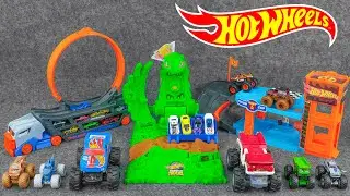 113 Minutes Hot Wheels Collection Unboxing ASMR 🔥 Hot Wheels Monster Trucks Smashers Ooze Battle Set