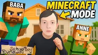 I ESCAPE FROM THE HOUSE IN SCHOOLBOY RUNAWAY MINECRAFT MODE!