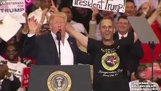 President Trump Brings Supporter (Gene Huber) On Stage - He Was Very Emotional and Excited, 2/18/17