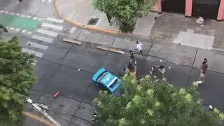 Barrabravas de All Boys vs Polic&iacute;a de la Cuidad