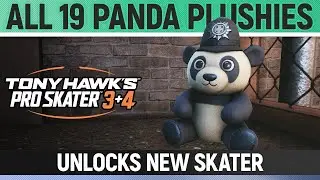 Tony Hawk's Pro Skater 3+4 - All 19 Panda Plushie Locations - Unlocks Secret Skater