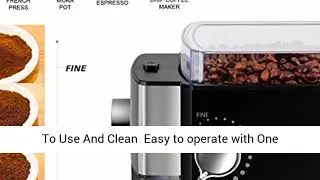 Cheffano Electric Burr Coffee Grinder For Coffee Lovers | ALTRA Larger Hopper 17 Grinding Options