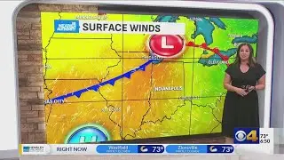 Passing cold front brings a storm chance and a cooldown