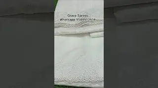 Cutwork saree collection/Semi Tusser saree with blouse