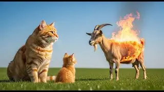 🦌🔥 Kitten and Monkey Team Up to Save a Baby Deer from a Forest Fire  Cute Cat Rescue