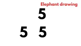 Draw elephant 555 || Elephant drawing tutorial || Simple elephant drawing ||