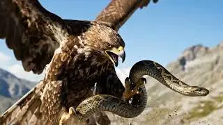 Eagle vs Snake: A Fierce Battle to Protect the Nest
