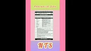 Announced Govt. Jobs// Govt Jobs// NTS JOBS 2022// Punjab Govt Jobs 2022Advertisement.