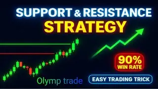 Olymp trade support & resistance strategy 90%win 2025🔥 Binary option trading strategy Olymp trade 