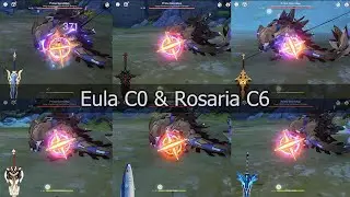 [Guide] Eula C0 & Eula C1 -  Rosaria C6 Weapons Comparison Genshin Impact