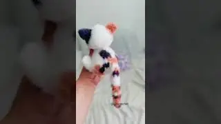 Мини и мега плюшевые кошки, связанные крючком из ситца #crochet #crochetcat #catplushie #crochetp...