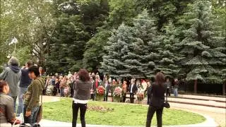 Siren and speech on Bulgarian national heroes day - Kyustendil, 2 June 2014