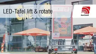 Eventtafel / LED Tafel lift & rotate (drehbare Werbetafel) by horizont