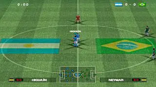 Argentina VS Brasil - Pro Evolution Soccer 2014 PES (2K60FPS) PS2 Gameplay