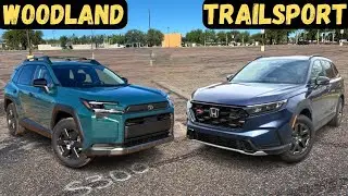 Битва внедорожников 2026 года: Honda CRV Trailsport против Toyota RAV4 Woodland