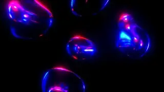 🎬 4K Screensaver &ndash; Neon Blue and Purple Liquid Bubbles on Dark Background (No Audio)