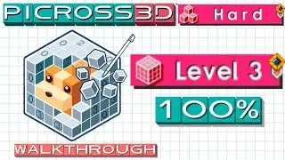 Hard Picross: Level 3 | Picross 3D (DS) 100% Walkthrough