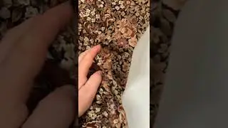 Vintage floral fabric cotton brown