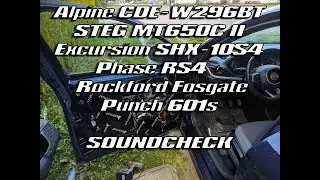 Alpine CDE-W296BT | STEG MT650C II | Excursion SHX-10S4 | Phase RS4 + Rockford Fosgate Punch 601s