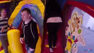 8ft Platform Curved Bounce 'n' Slide 3D Clown (Obstacles)
