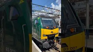 ROG Class 93s No. 93007 & 93001 Depart Crewe With A 2 Tone On A Test Run 7/7/25 #tone #rog #stadler