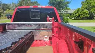 F-250 long bed DECKED system with DEEZEE transfer tank and FILL-RITE pump. Dry Fit.