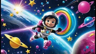 Baby Cow Says Moo in Space | Animal Sound Song for Kids