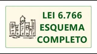 LEI 6.766 DE PARCELAMENTO DO SOLO URBANO - ESQUEMA COMPLETO 1&ordf; PARTE ARQUITETURA E URBANISMO PROJETO