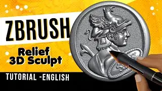 ZBRUSH Relief 3D Цифровая скульптура Учебник по 3D-печати на английском языке