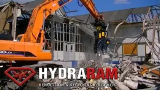 Hydraram HRP-34V Pulverizer doing primary demolition
