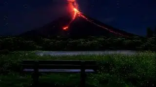 Volcano Eruption Ambience 🌋🔥 Lava Flowing Sounds