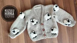 Kuzulu Hırka Yapılışı | Kuzulu Hırka Yapımı | Örgü Kuzu Yapımı | Lamb Baby Cardigan | Knit Lamb