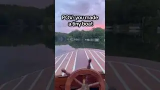 POV: YOU MADE A TINY BOAT #boat #woodworking #trending #diy #boatbuilding