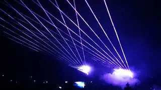 Pokaz laserów  - Zamek Ogrodzieniec 2022r.