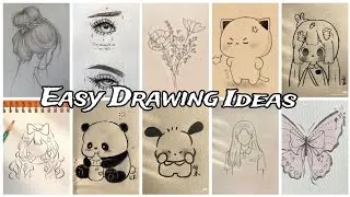 Aesthetic and cute drawing ideas || Part-1 || #anime #viralvideo