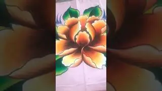 flower painting,painting flowers,bob ross painting,acrylic painting flowers#bedsheetpainting #shorts