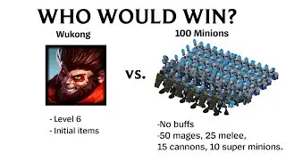 1 League Champion vs  100 Minions