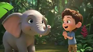 Magical Child & Baby Elephant Adventure | Cute 3D Cartoon Story for Kids