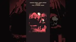 Retro horror novel cover design using our upcoming photoshop action, brushes & textures #photoshop
