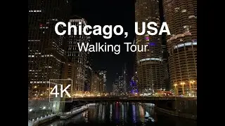 Chicago Night Walking Tour [4K]