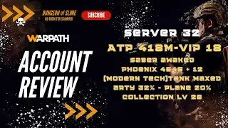 Server 32  - ATP 418m - VIP 18 - SABER AWAKED - PHOENIX 4545 - MODERN TECH TANK MAXED -COLLECTION 28