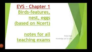 EVS-Ch-1, Birds - nest, movement and vision