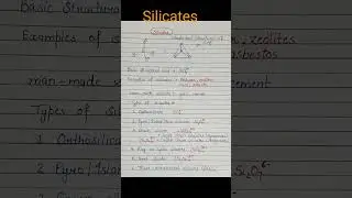 Silicates|p block elements|main block elements|Chemistry for tgt,pgt,neet exams