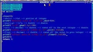 Math functions in C