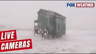 LIVE Views Of Outer Banks, NC Homes At Risk Of Collapsing Into Ocean - Nor'easter | FOX Weather