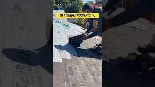 Left handed roofer🏡🔨#roofers #roofing #work #tools #roofer #construction