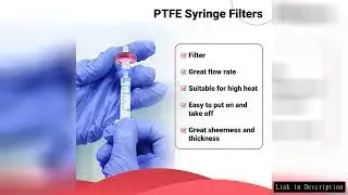 IKEME 100Pcs PTFE Syringe Filter 33mm 0.45um Needle Filter High Throughput Lab Syringe Filter Hydrop