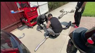 2017 Ford Mustang Ecoboost -MBRP Black series Cat-Back Exhaust with Y-Pipe; STREET VERSION