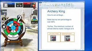 Archery King - by Miniclip - Tip Five - How to win at Bingo - shoot as few arrows as you can